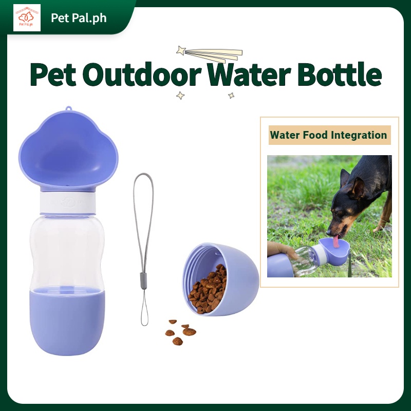Portable Pet Cup Dog Travel Water Bottle Drinking Food Bowl 2 in 1 Water Bottle