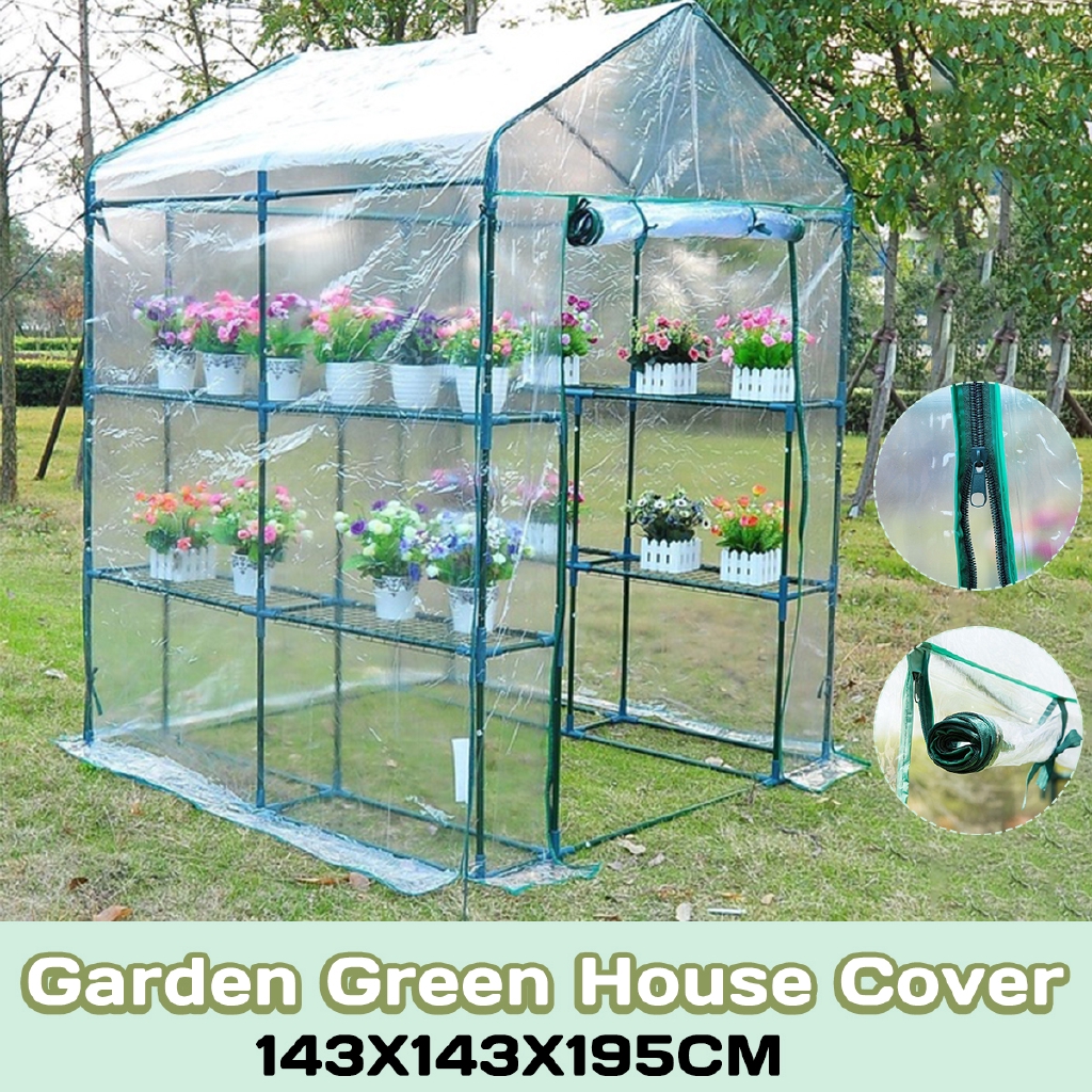 Portable Greenhouse Cover 143X143X195cm Garden Cover PVC Material