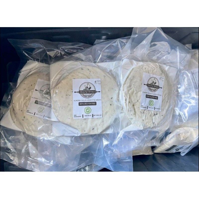 KETO PITA BREAD made in Almond Cauliflower 6pcs (LONG SHELFLIFE/GLUTEN