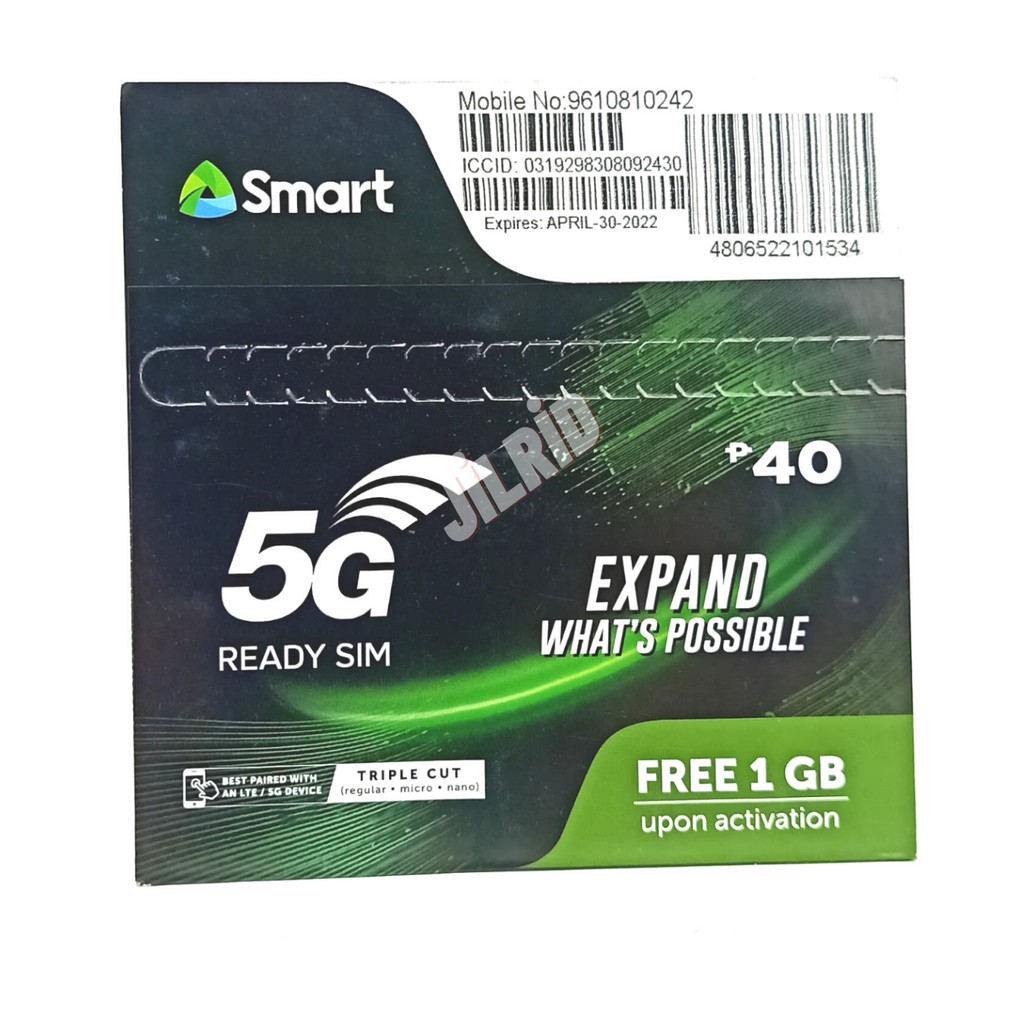 Smart 5g ready sim card long expiry tricut sim card Shopee Philippines