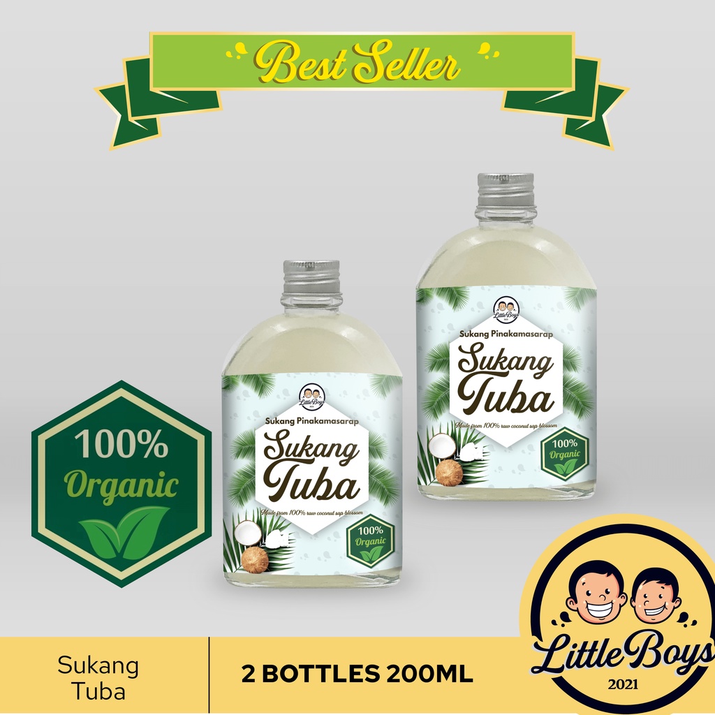 SET OF 2 200ML 100 PURE Sukang Tuba Coconut Sap Vinegar PURO TUBA