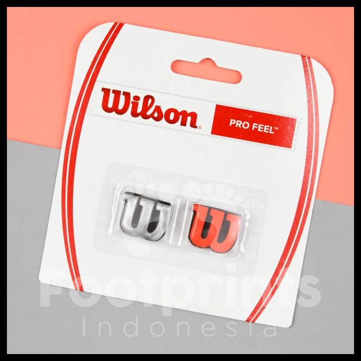 Wilson Pro Feel Vibration Dampener Tennis Racket Damper Red & Gray1