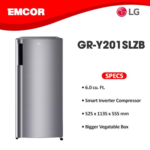 LG 6 Cu Ft. Direct Cooling Smart Inverter Refrigerator GRY201SLZB Shopee Philippines
