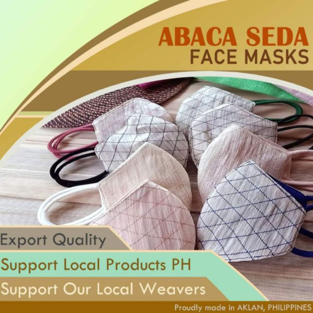 Abaca Seda Face Mask Adult Large & MediumSizes (Washable and reusable