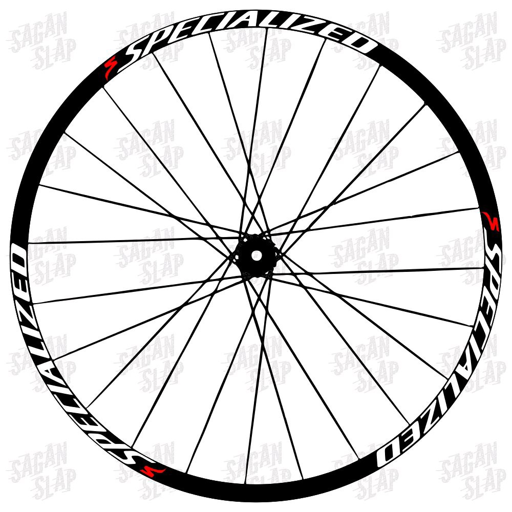 Specialized Pattern Vinyl Rims Sticker Set for Bike Accessories