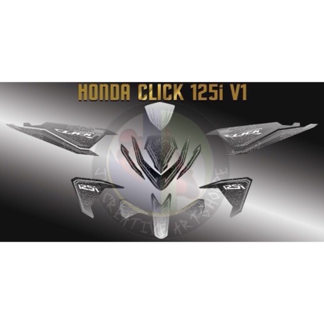REFLECTIVE MOTORCYCLE DECALS HONDA CLICK 125i/150i VERSION 1 WITH FREE