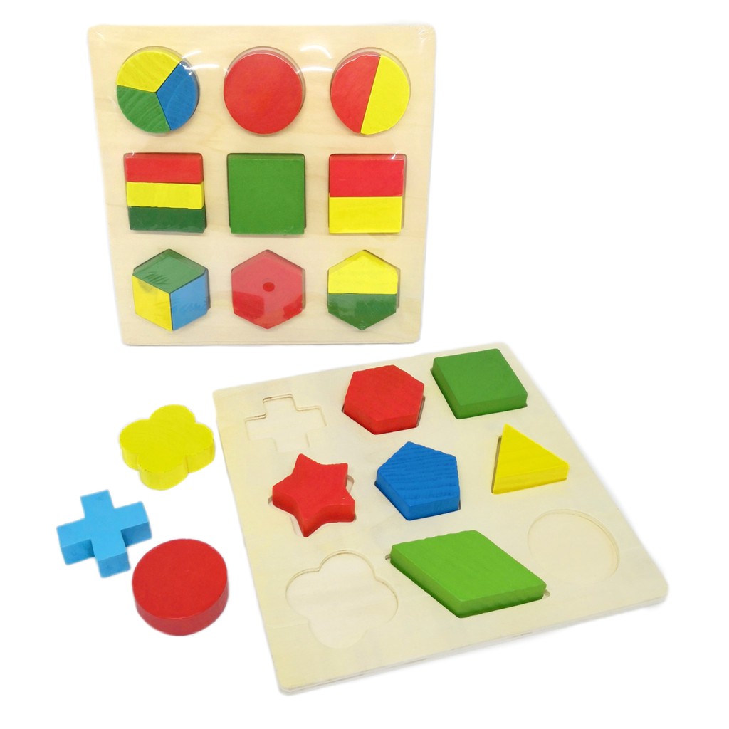 9in1 INTELLIGENCE WOODEN SHAPE PUZZLE BUILDING BLOCKS Shopee Philippines