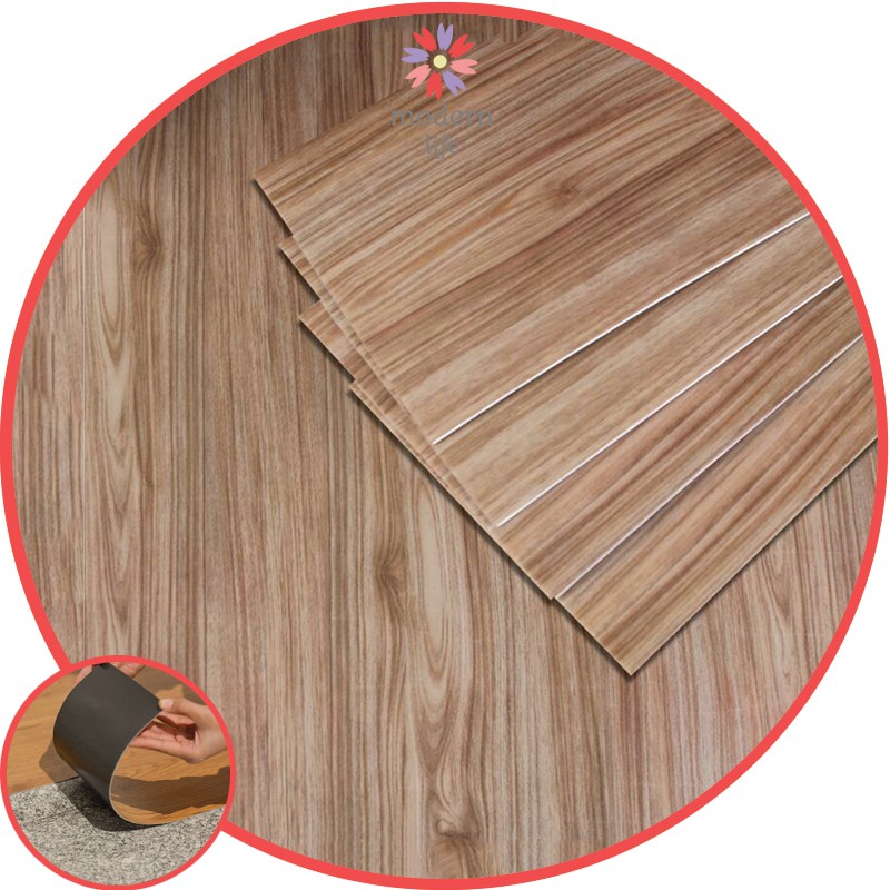 Floor sticker 3D wooden self adhesive PVC wood vinyl flooring Modernlife Shopee Philippines