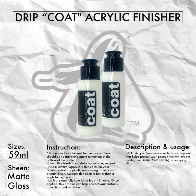 LAZE.PH DRIP Coat Acrylic Finisher / Scratch Resistant Sealer 2oz/59ml