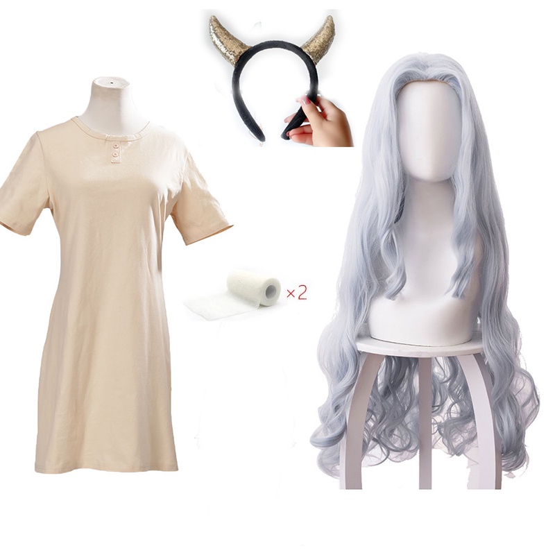 Anime Boku no My Hero Academia Eri Cosplay Costume Wigs Horn Halloween