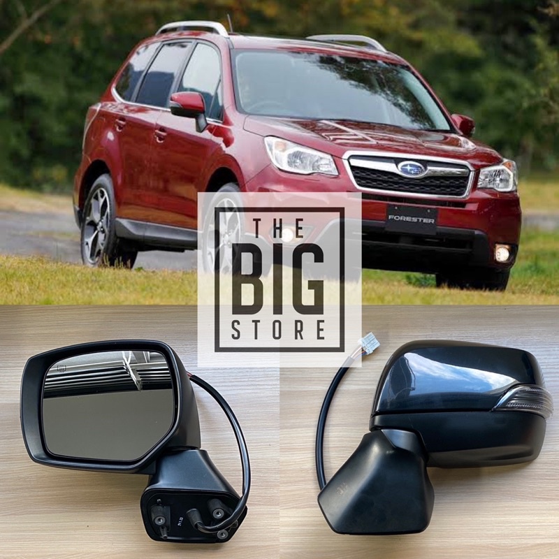 Subaru Forester SJ replacement side mirror assembly with auto fold mechanism, power mirrors