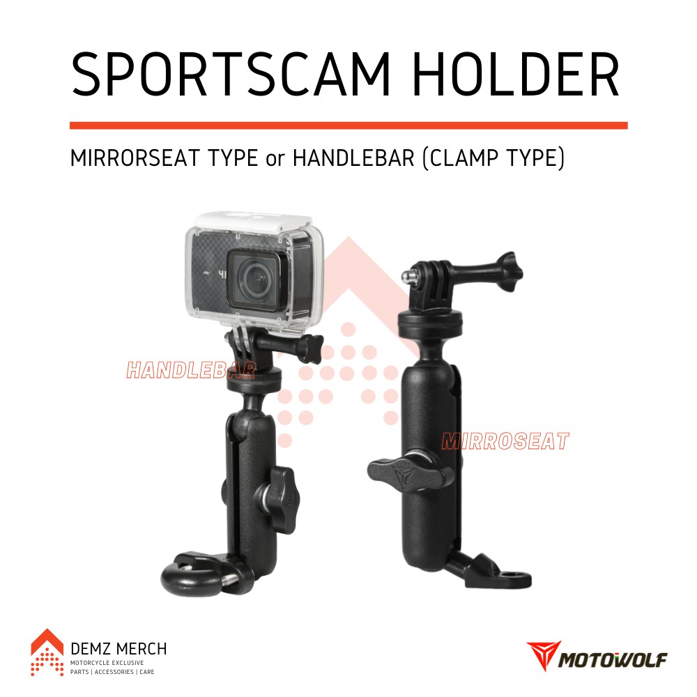 MOTOWOLF Sports Camera Holder Antishake Action Camera Holder 360