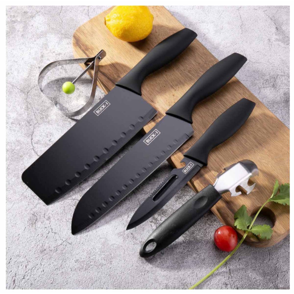 Original Best BuckI Complete Knife Set (5 pcs/set) Stainless Steel