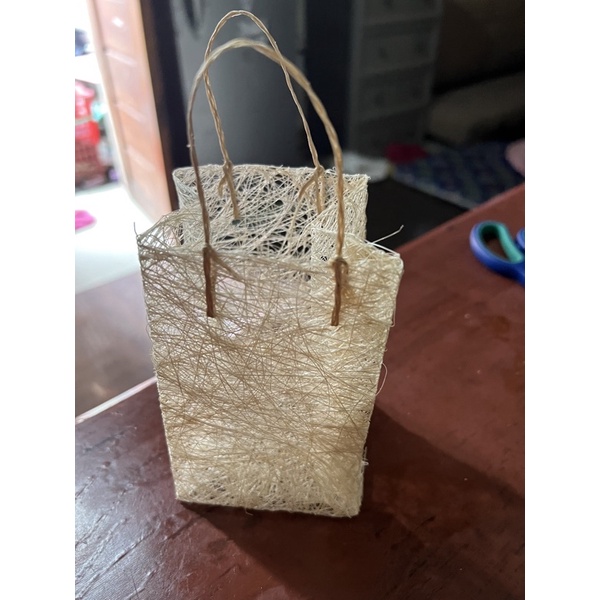 Abaca gift bag 3x3x5 12 inch or cuztomized Shopee Philippines