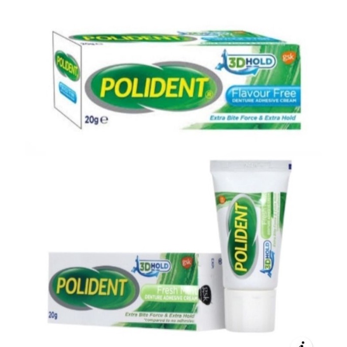 Polident or Fixodent or Staydent Dentures Adhesive Cream Holding Power