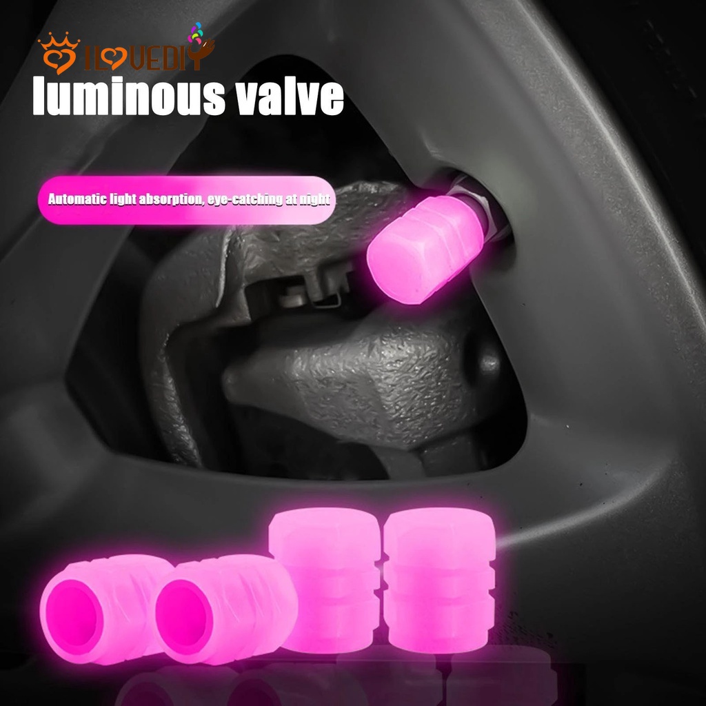 Universal Fluorescent Tire Valve Caps/ Luminous Tire Caps/Tire Valve