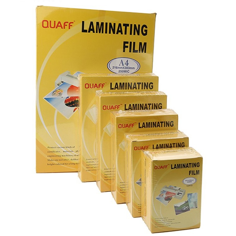 QUAFF LAMINATING FILM A4 SIZE/SHORT/LONG/ LIMITED FOR 25 PIECES PER