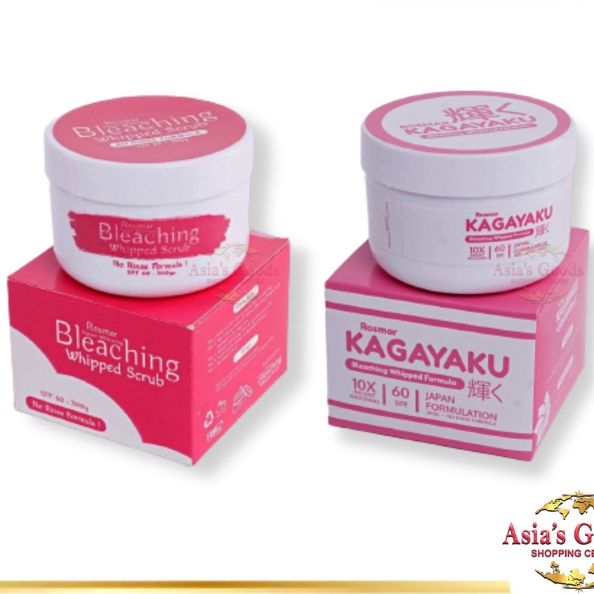 ROSMAR KAGAYAKU BLEACHING WHIPPED SCRUB & FORMULA BLEACH CREAM