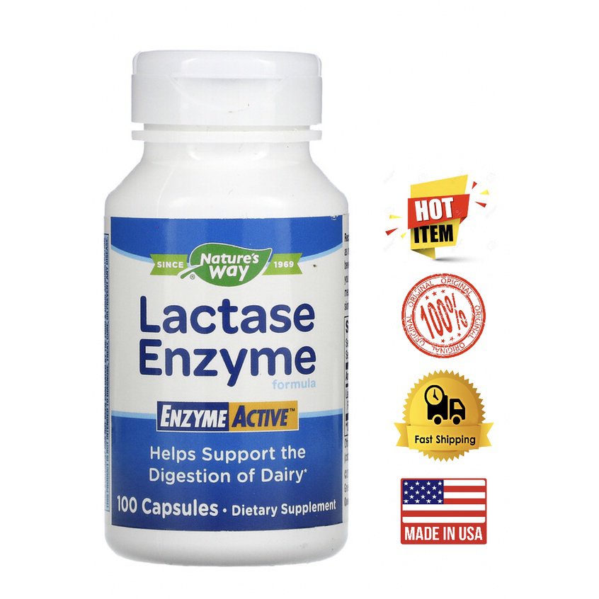[Ready Stocks] Lactase Formula EnzymeActive, Digestive care, 100 Capsules [USA] Lactase Enzyme