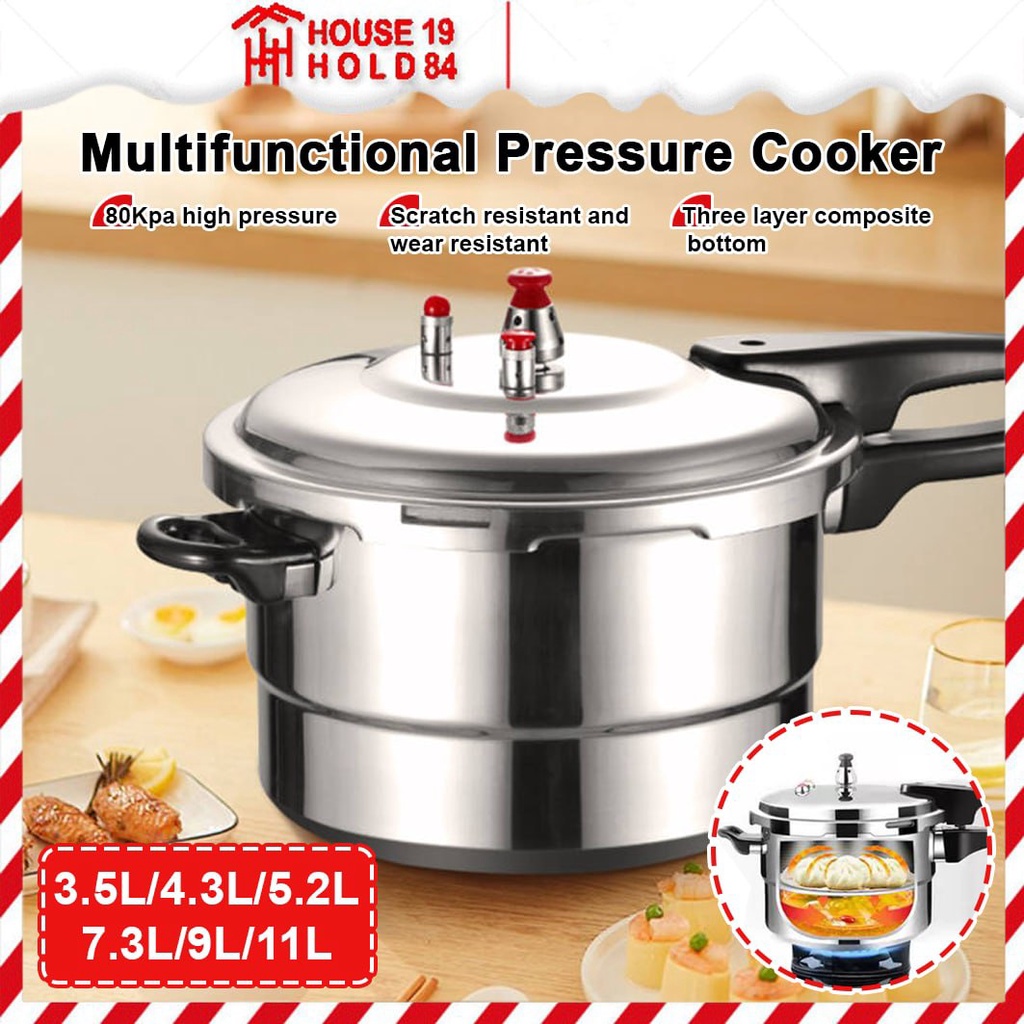 COD Stainless Steel Pressure Cooker 3.5L 4.3L 5.2L 7.3L 9L 11L For