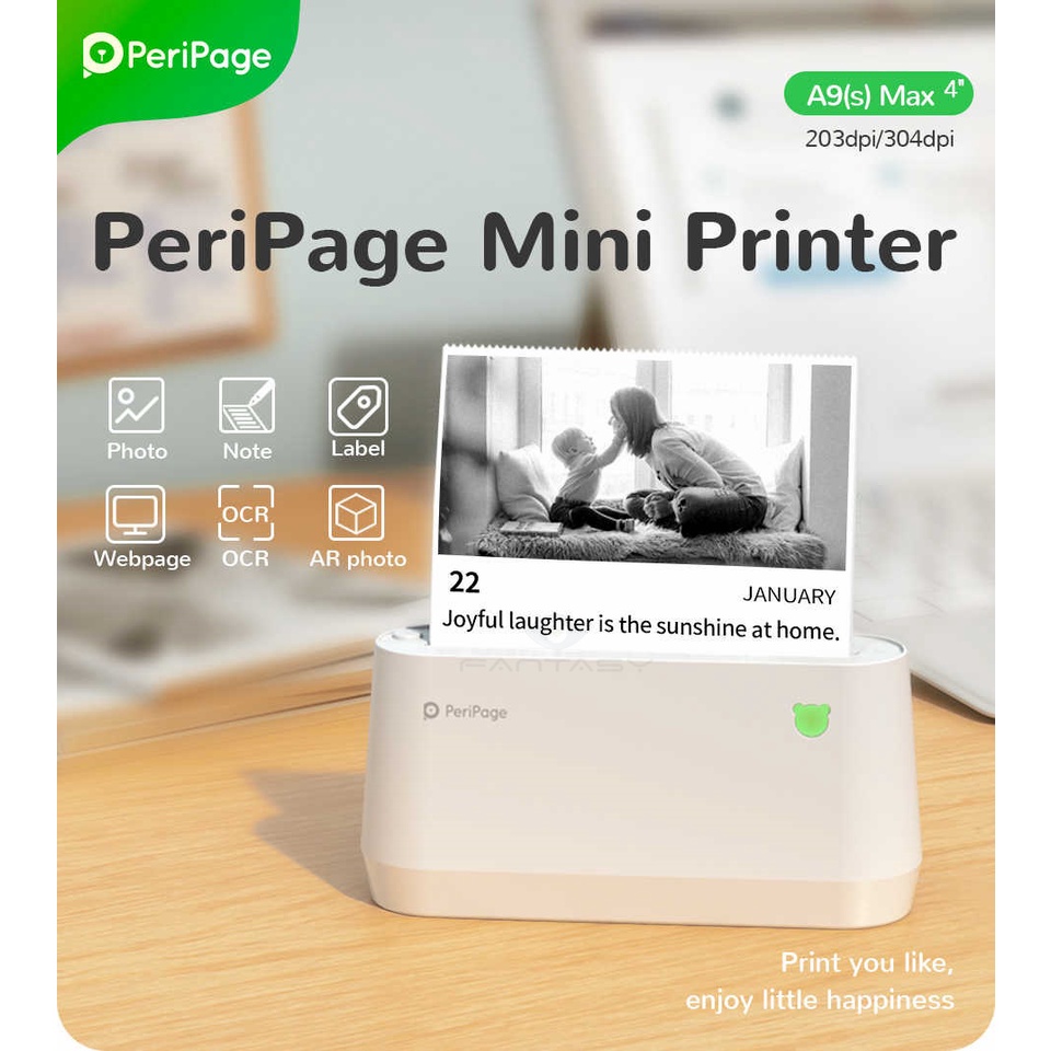 Peripage A9S Max Portable Mini Thermal Printer Wireless Photo Mobile
