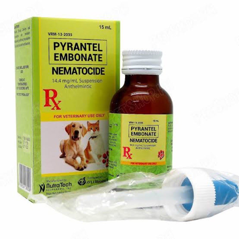 PYRANTEL EMBONATE NEMATOCIDE ANTHELMINTIC 15ML DOG AND CAT DEWORMER Shopee Philippines
