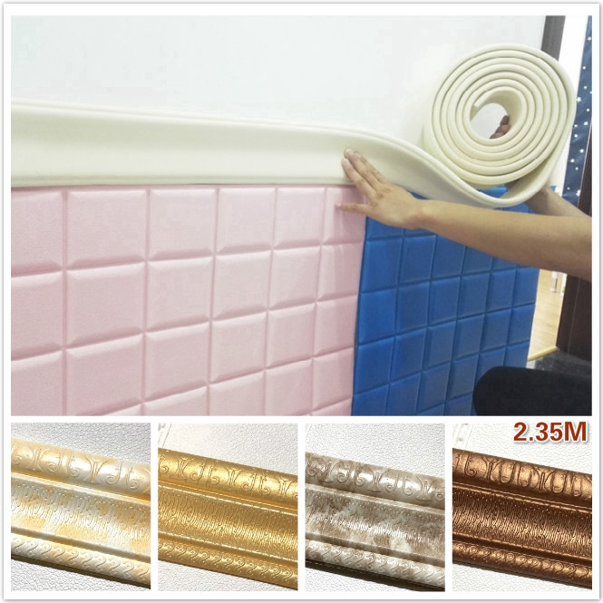 Selfadhesive baseboard frame stickers f waist wall stickers Shopee