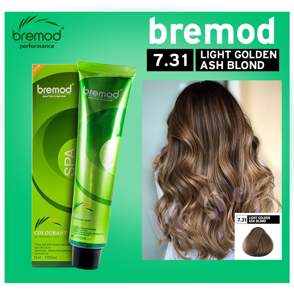 Bremod Haircolor 7.31 (Light golden ash blond) Shopee Philippines