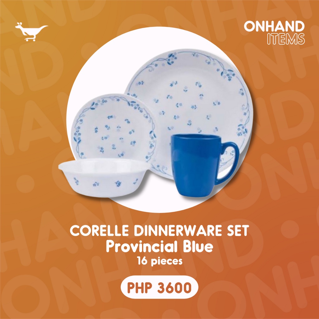 Corelle 16piece Dinnerware Set (Provincial Blue) Shopee Philippines