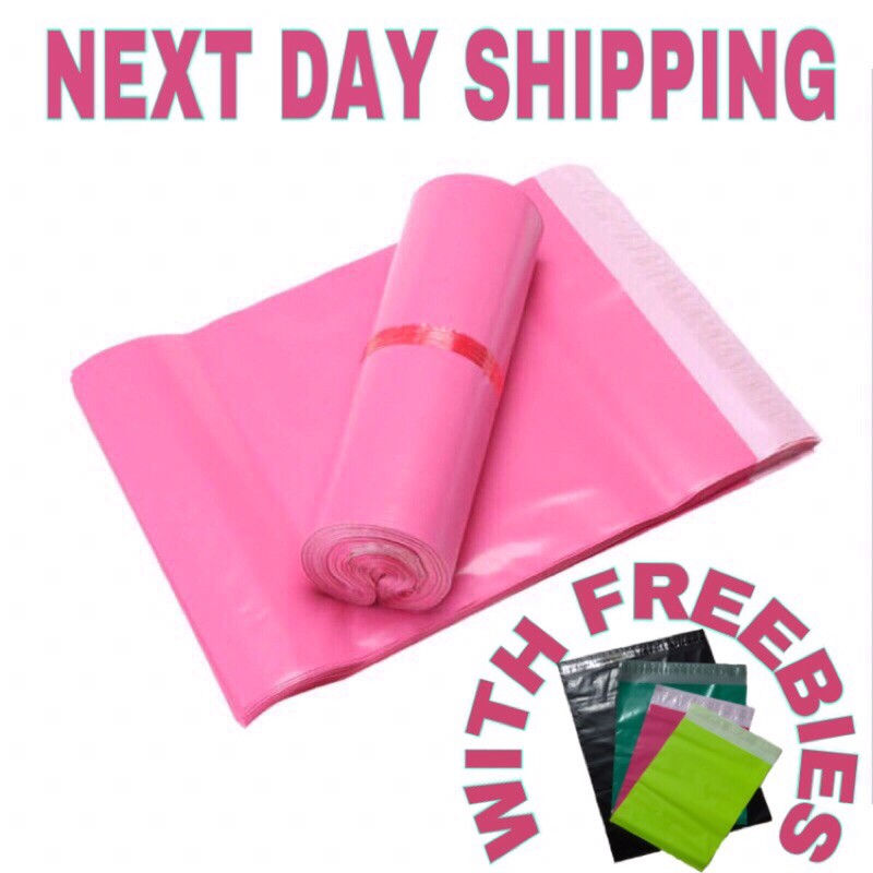 100 Pcs Courier Pouch Parcel Packaging Pink Small & Medium Polymailer