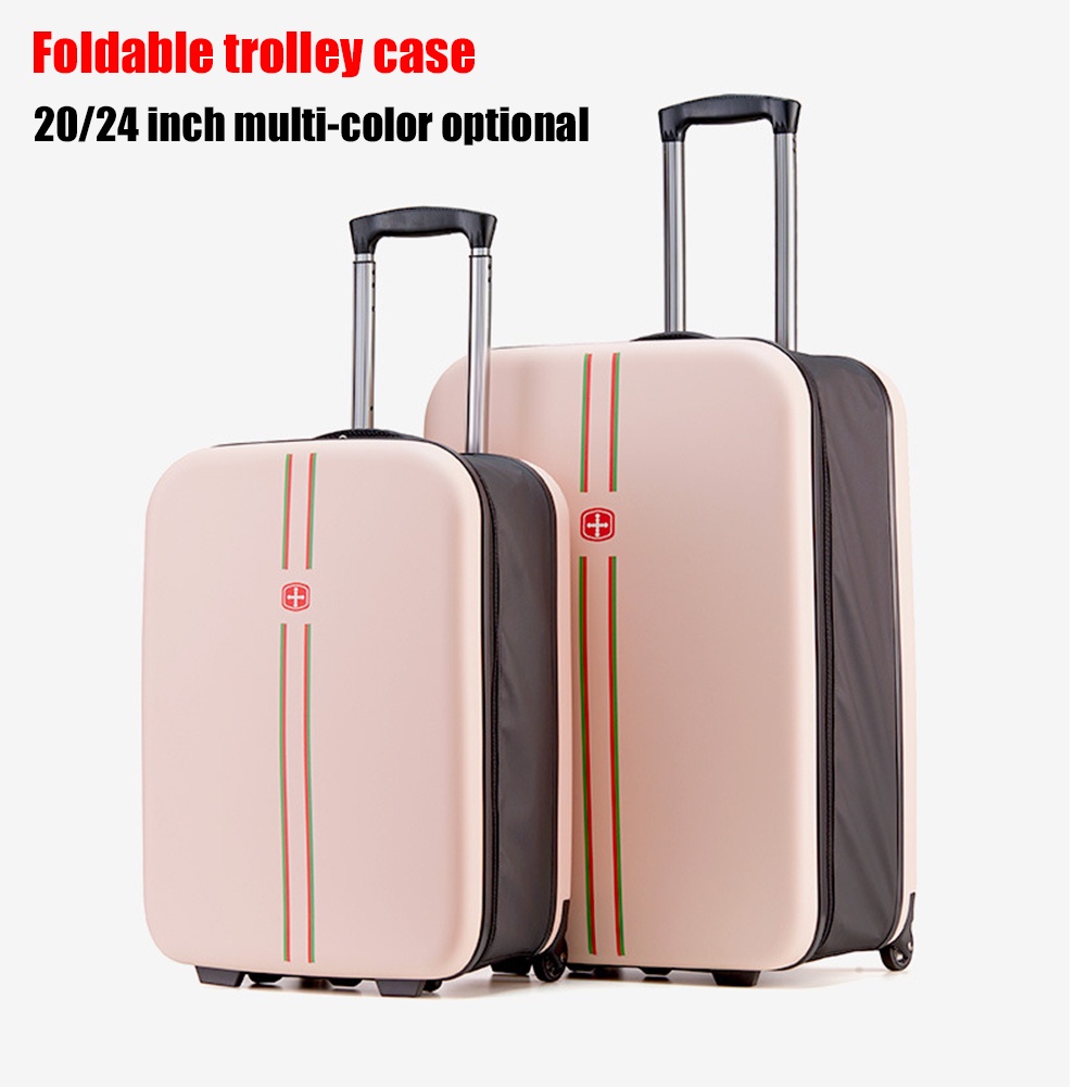 New folding trolley case 20 inch 24 inch suitcase travel business light