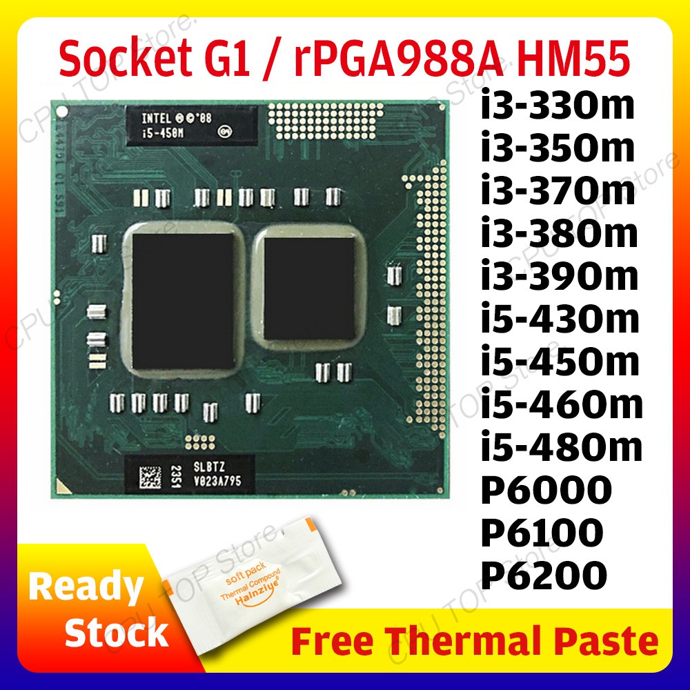 ⚡️ Intel core I5 480M 460M 450M 430M I3 390M 380M 370M