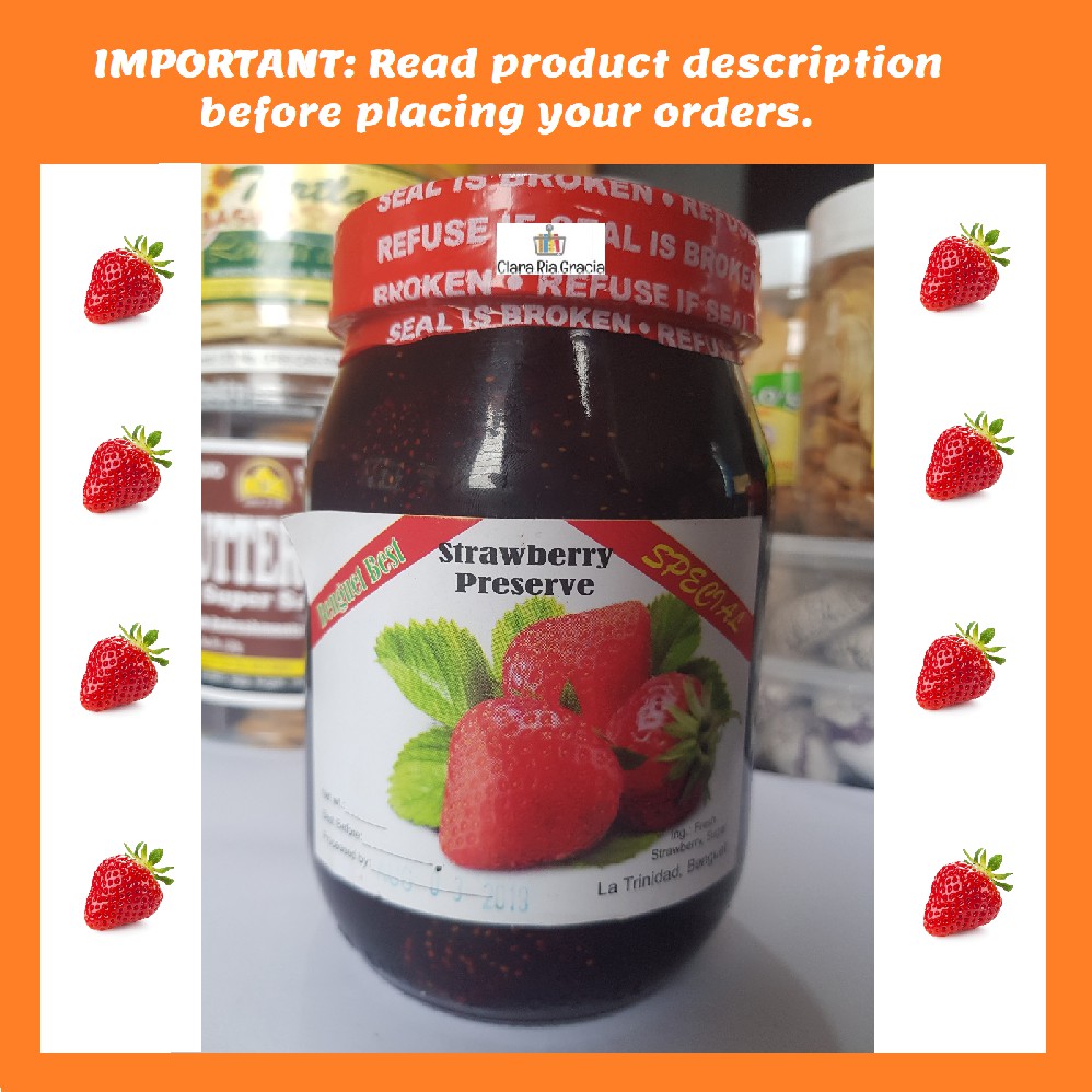 Baguio Special Strawberry Jam Preserve Shopee Philippines