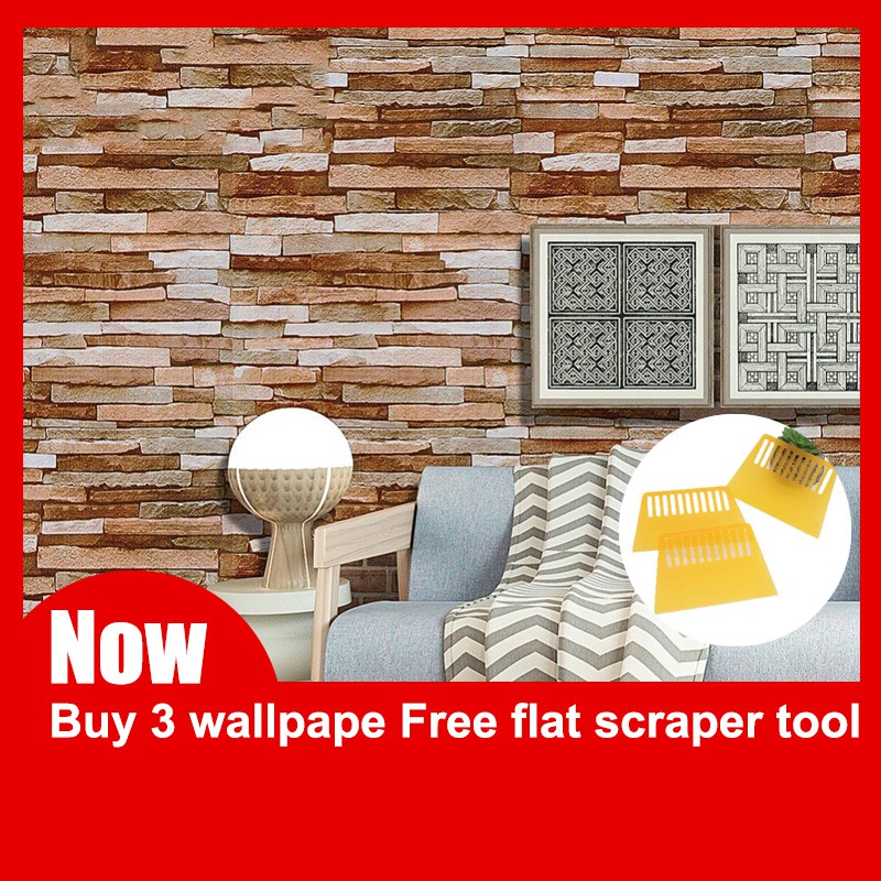 H73 PVC Self Adhesive Bricks Design Wallpaper Home Decor Sticker H73
