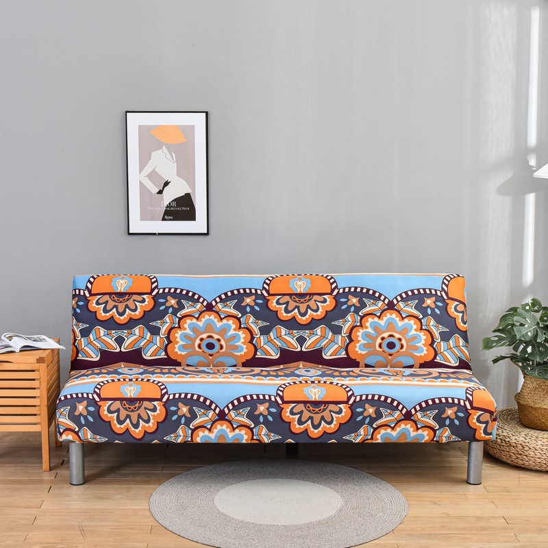 Sofa Bed Cover Stretchable Bedspread Without Armrest Folding Stretch