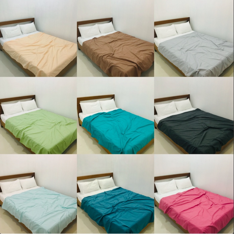 HOLA Beddings Plain Flat Sheet Blanket 100 Cotton Shopee