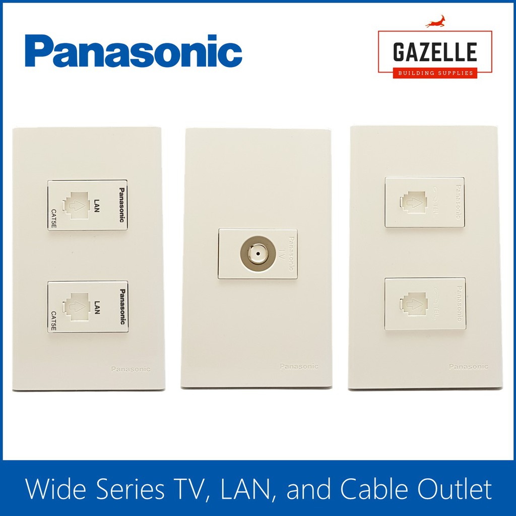 Panasonic Wide Series Cable, Telephone, & LAN Outlets Shopee Philippines