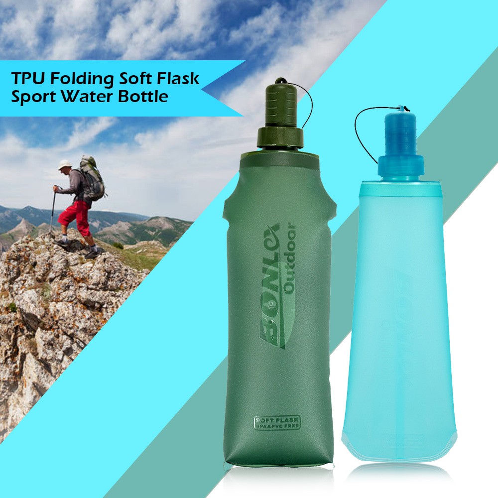 Pathfinder TPU Folding Soft Flask Sport Water Bottle Running Camping