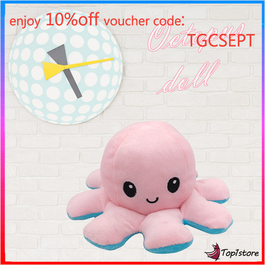 TeeTurtle Plushies Toy Octopus 【New】 Reversible Flip