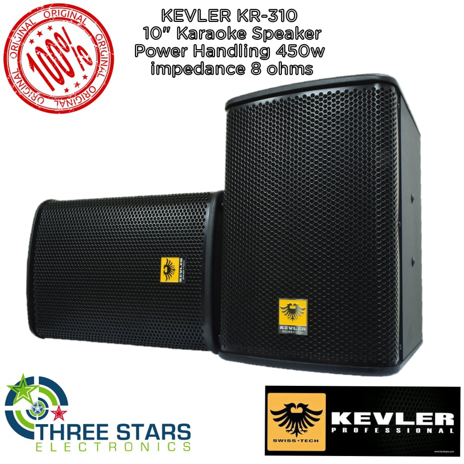 2pc. Kevler KR310 450W 10 Inches 2Way Passive Karaoke Speaker System
