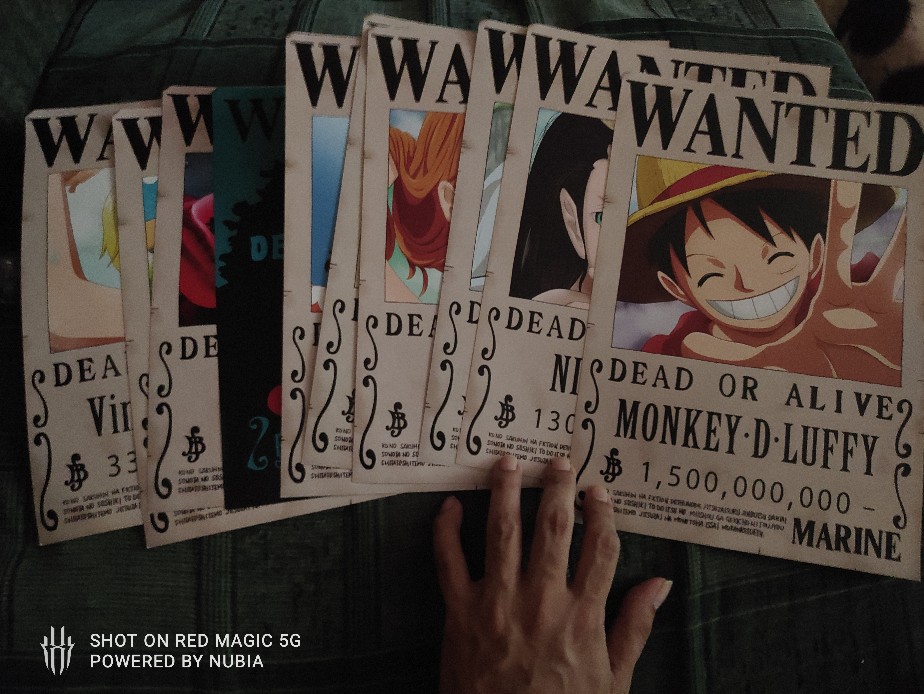10pcs One Piece Poster Luffy Anime Reward Order Wanted Wallpaper