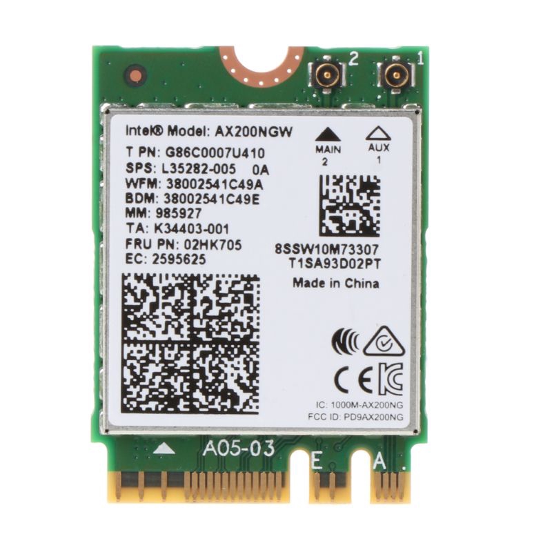 Intel WiFi 6 AX200 802.11ax Dual Band MUMIMO WiFi WLAN
