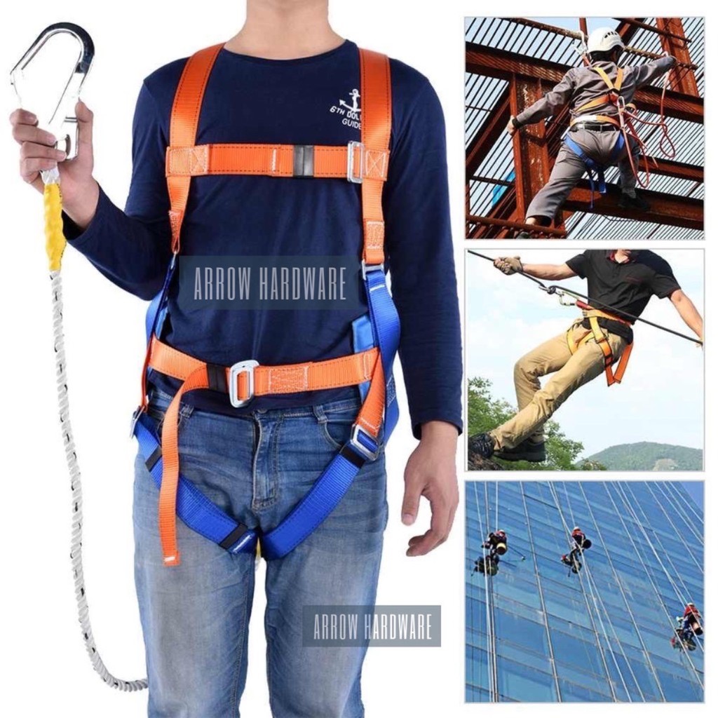 Double Large Hook Fall Protection Harness Full Body Safety Harness