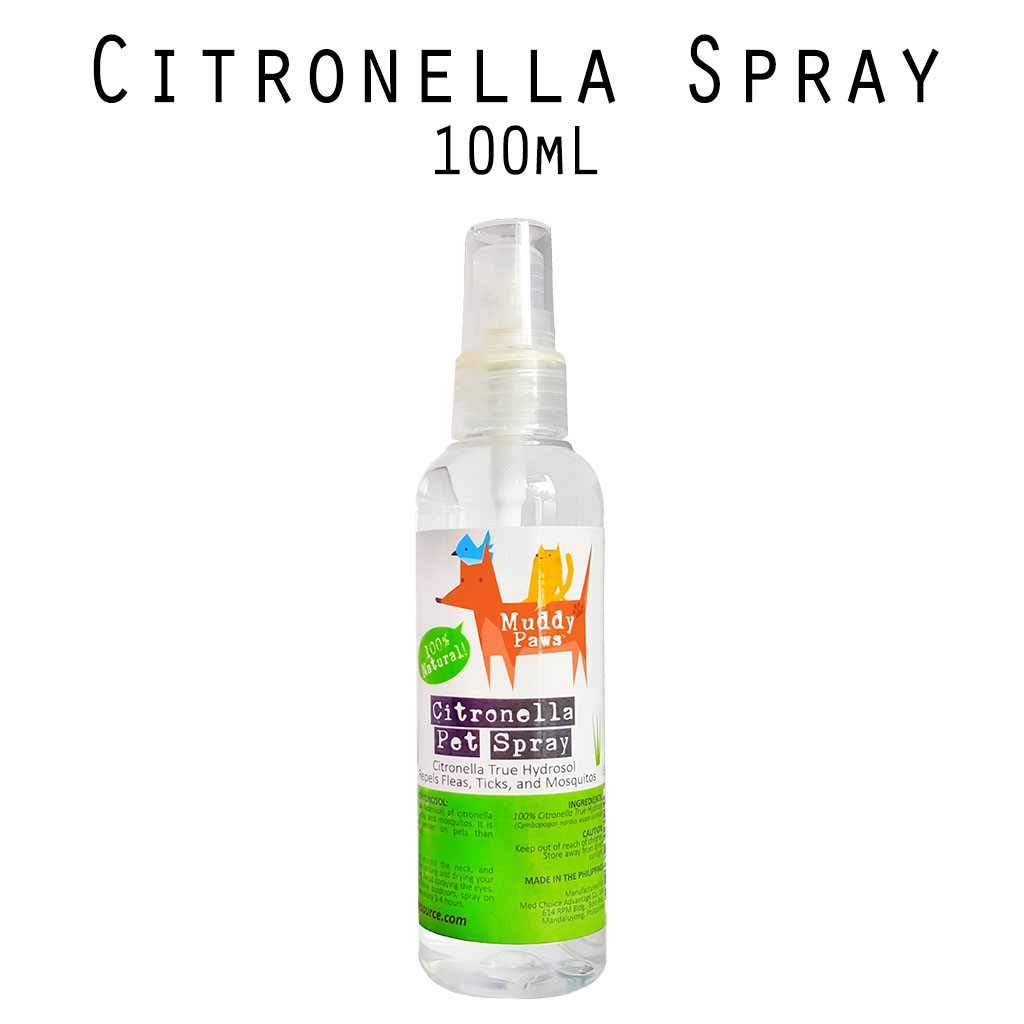 Muddy Paws Citronella Hydrosol Pet Spray 100ml Shopee Philippines