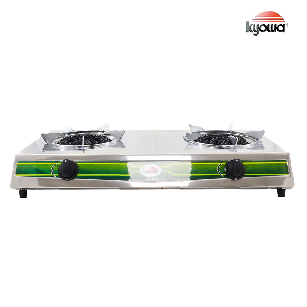 Kyowa Double Burner Gas Stove (Silver) KW3558 Shopee Philippines