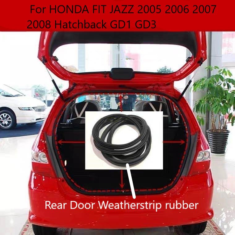 Rear Door Weatherstrip Tailgate Rubber Seal Strip For HONDA FIT JAZZ