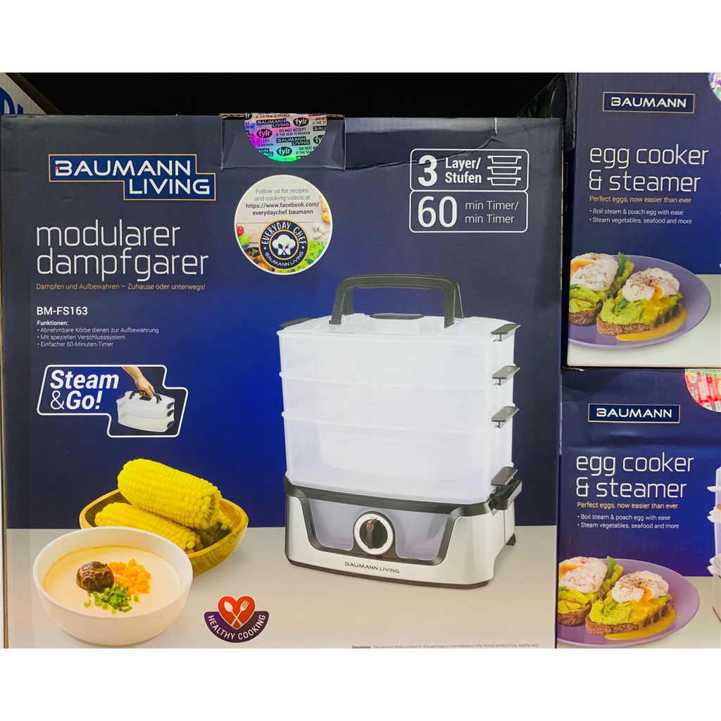 [Germany] Original Baumann Modular Food Steamer Keto Friendly Healthy Cooker Shopee Philippines