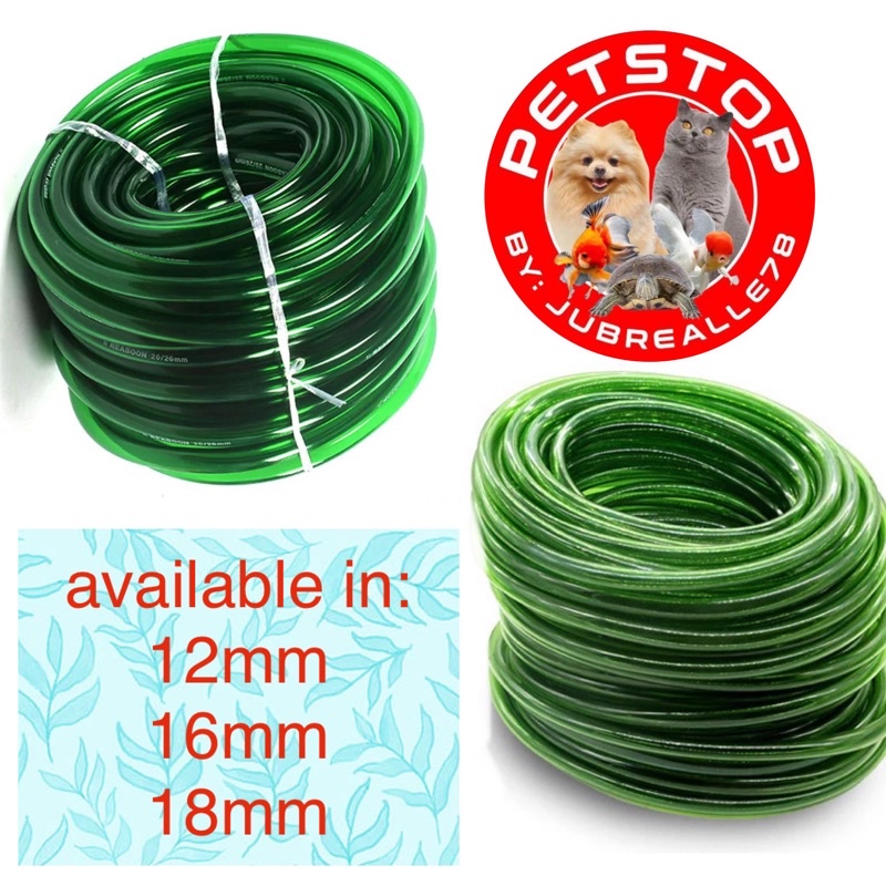 PVC Green Aquarium Hose 12/16/18/20mm ( Sold per METER) Shopee