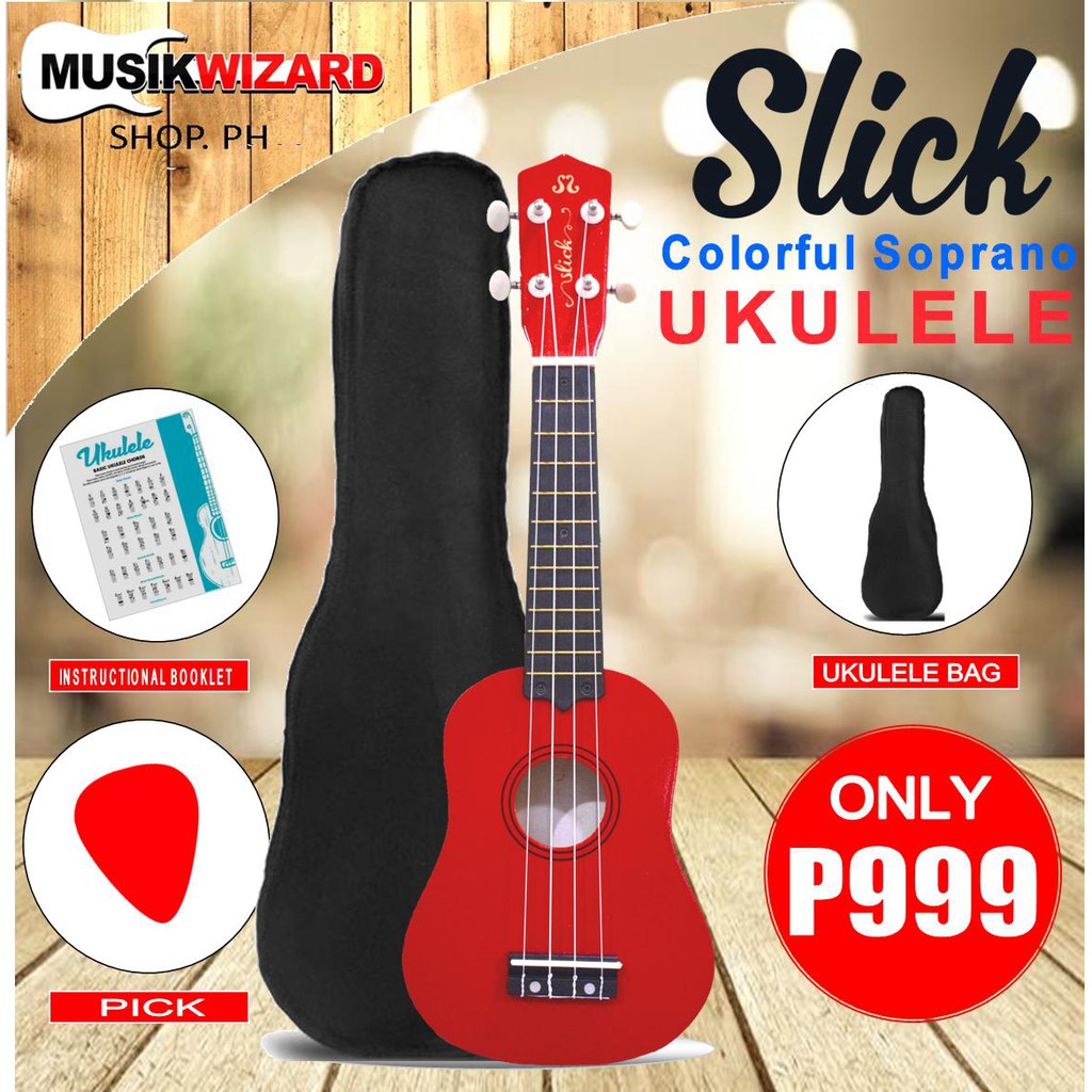 SLICK 21" COLORFUL SOPRANO UKULELE Shopee Philippines