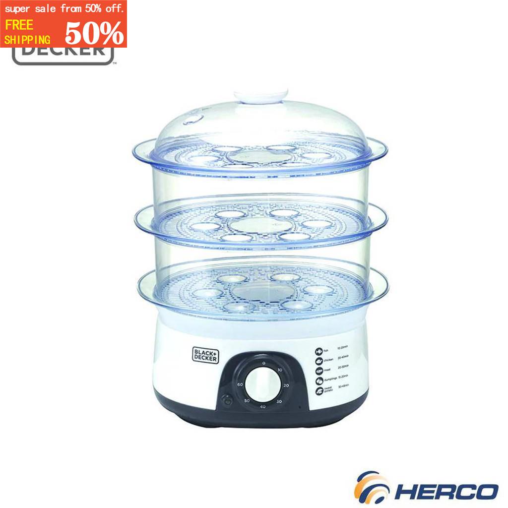 BLACK+DECKER™ 3 Tier Electric Food Steamer with 10L Stackable Steaming
